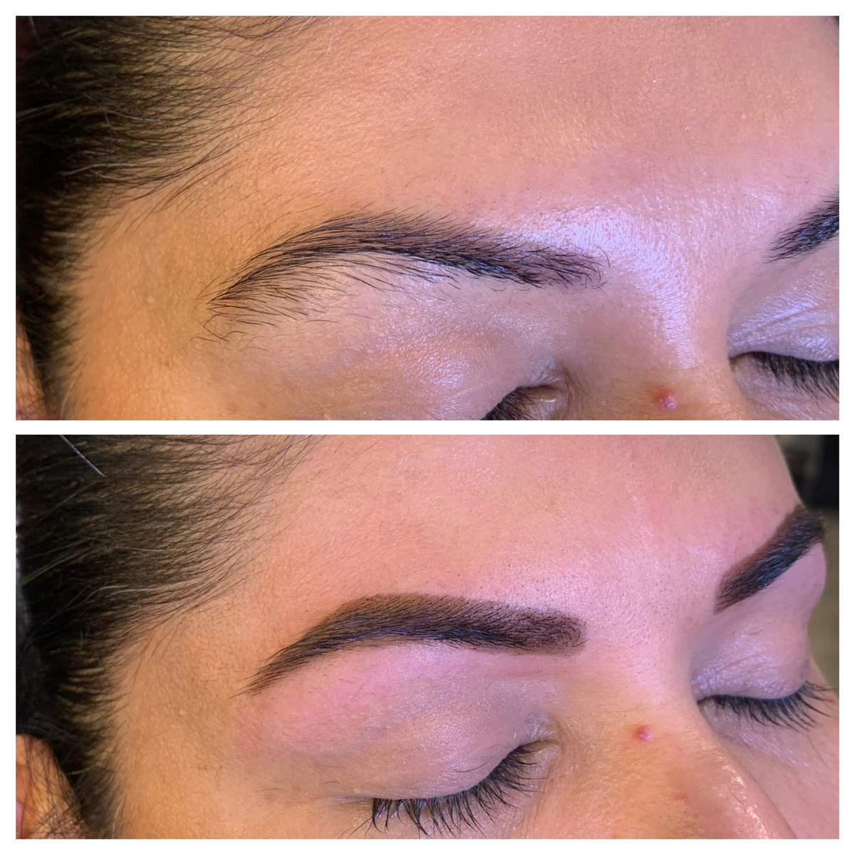 Eyebrow Henna Service before and after